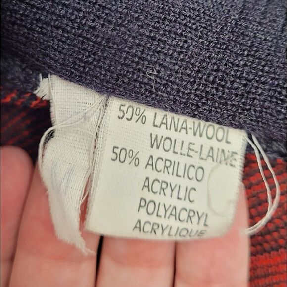 VINTAGE 80s cardigan embroidered dogs equestrian wool button up sweater M - Picture 6 of 10